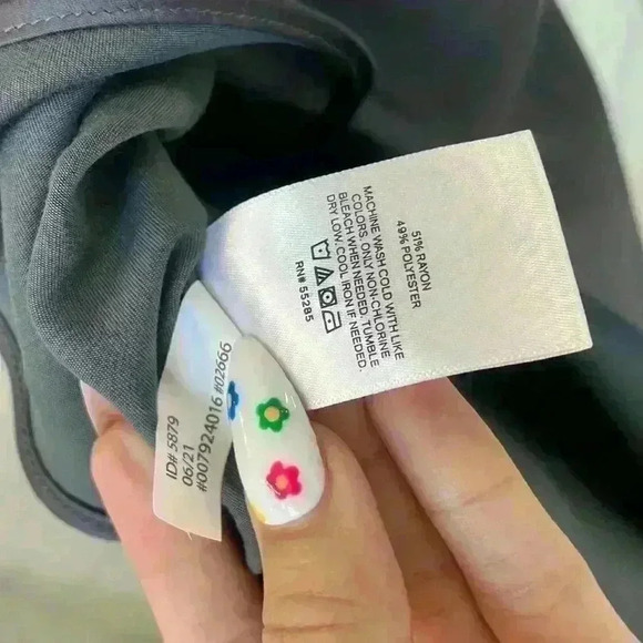 Express Charcoal Gray Satin Cowl Neck Front Side Slit Sleeveless Midi Slip Dress - Picture 12 of 12